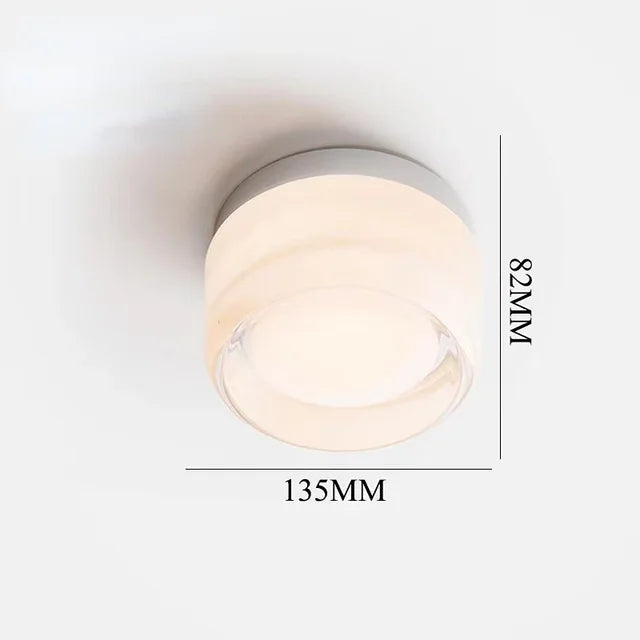 Modern Round LED Wall Light Made of Glass – Wall Lamp for Living Room, Hallway, Bedroom, and Bathroom