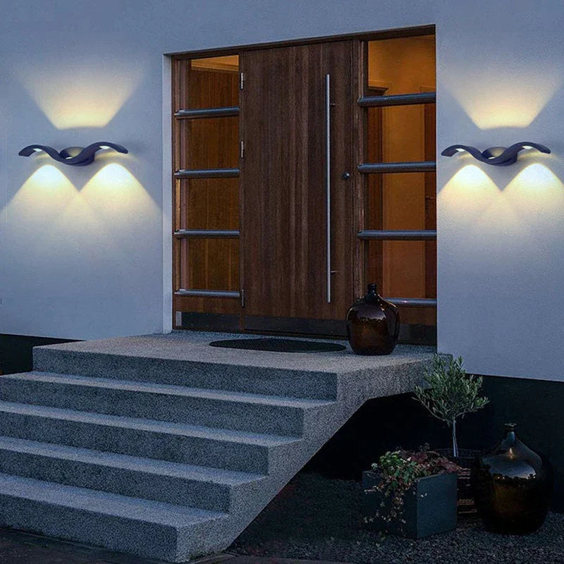 Modern LED Wall Light for Outdoor Use - Weatherproof and Energy-Saving Wall Lighting, Ideal for House Facades and Patios