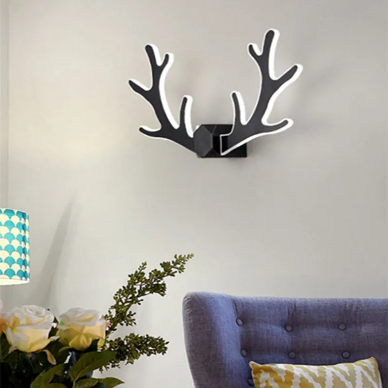 Colourful Antler Wall Lamp for Children's Room – Creative LED Wall Light in Animal Design