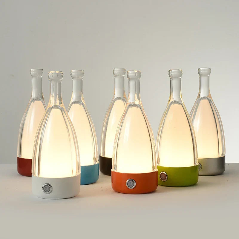 Bottle Table Lamp in Modern Design – Dimmable LED Light for Living Rooms & Bars