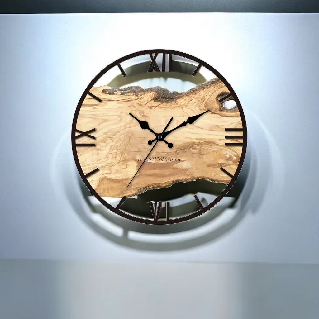 Transparent Wall Clock in Minimalist Design, Decorative Clock for Living Room and Office