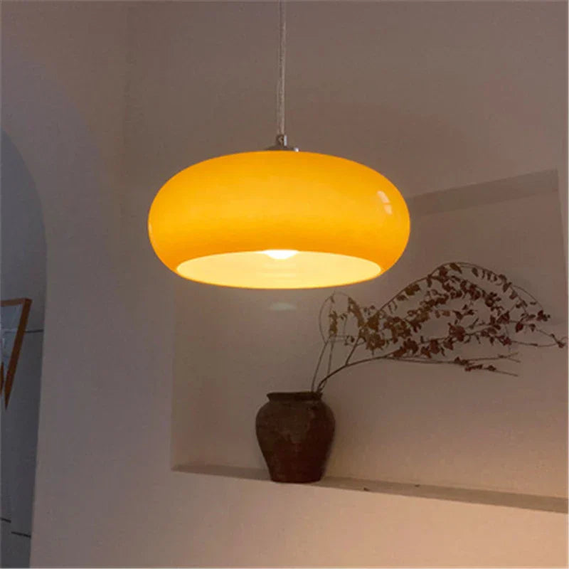 Round Pendant Light – Modern Hanging Lamp for Kitchen or Hallway