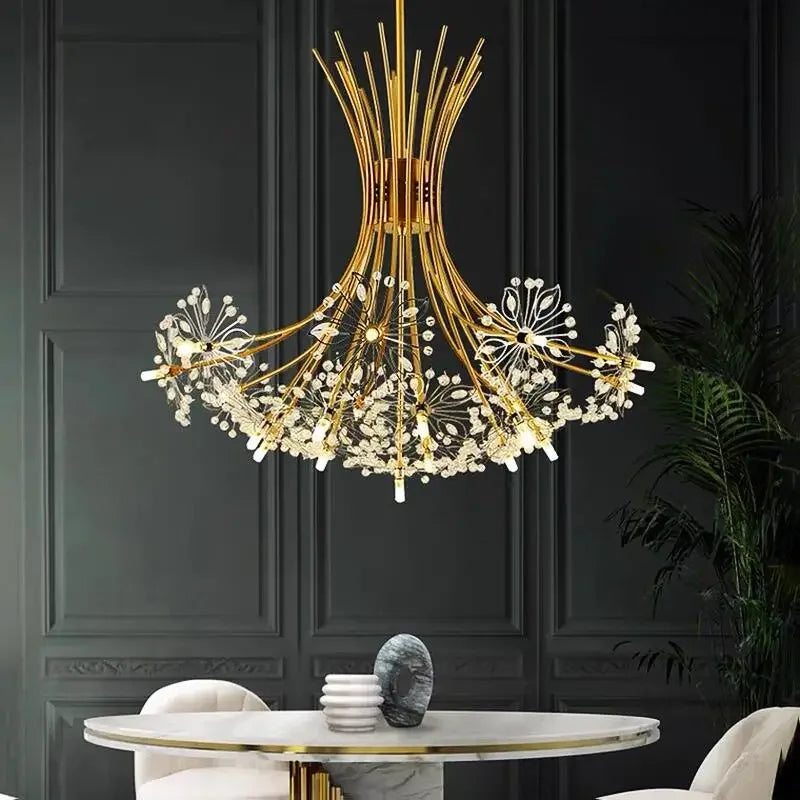 Crystal Pendant Light – Modern LED Hanging Lamp for Dining Room and Living Room, Decorative Design Light