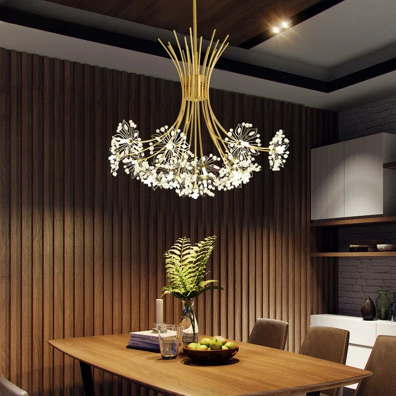 Crystal Pendant Light – Modern LED Hanging Lamp for Dining Room and Living Room, Decorative Design Light