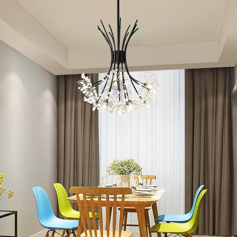 Crystal Pendant Light – Modern LED Hanging Lamp for Dining Room and Living Room, Decorative Design Light