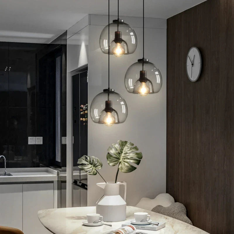 Nordic-Modern Glass Pendant Light for Dining Room and Kitchen – Luxury Design