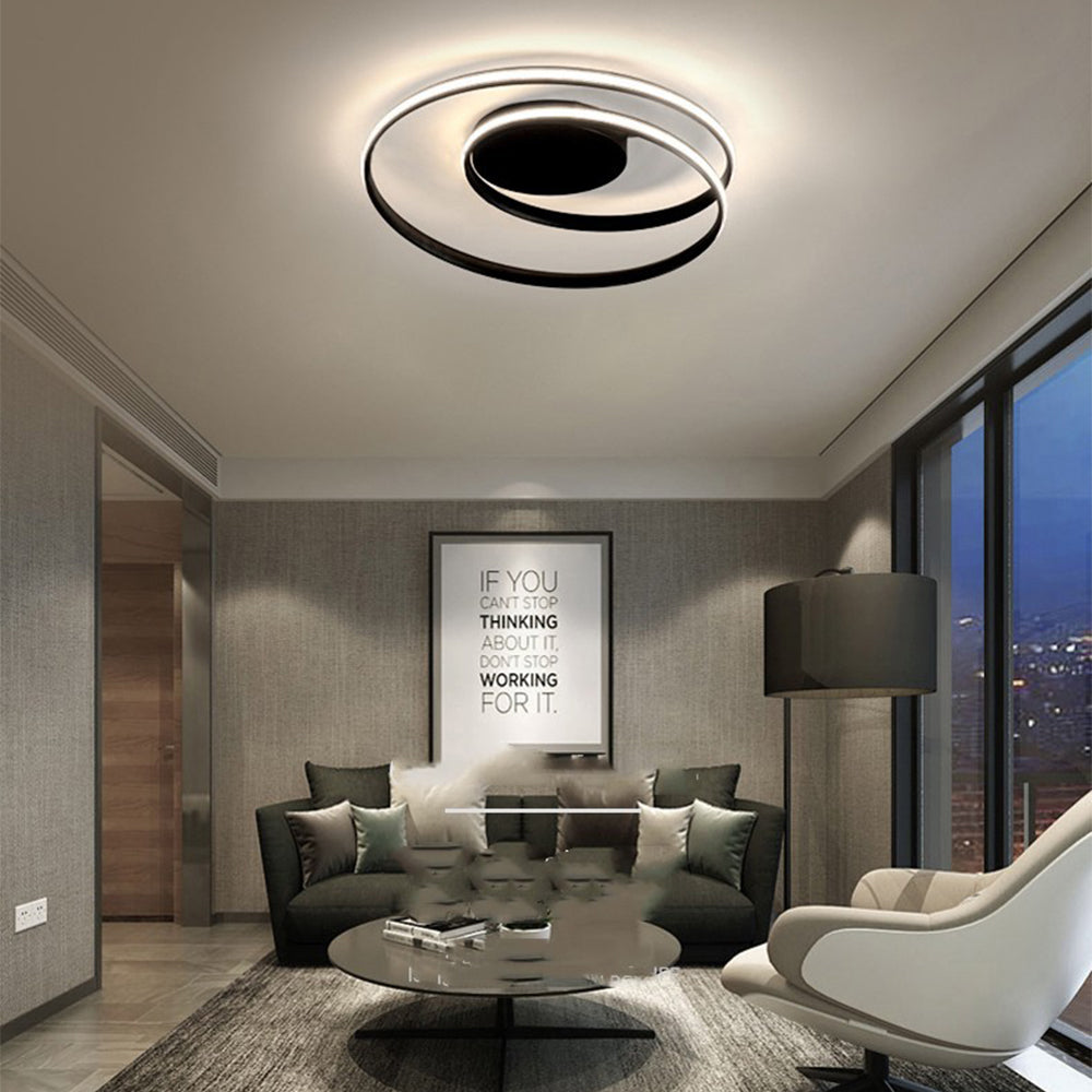 Minimalist Industrial-Style Flush Ceiling Fixture