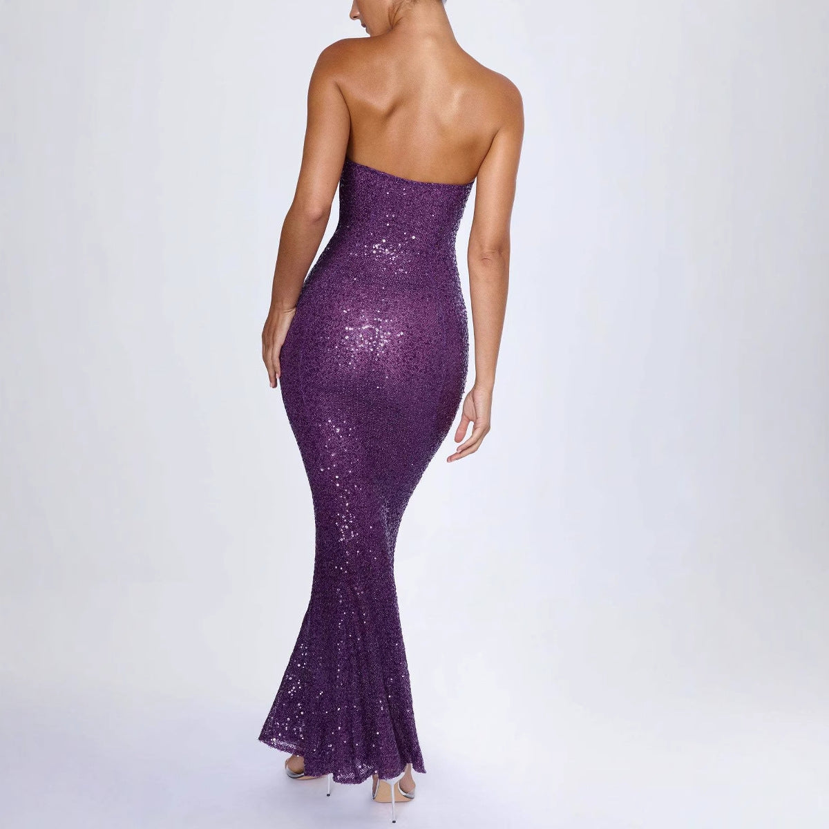 Women’s Strapless Sequin Evening Dress | Maxi