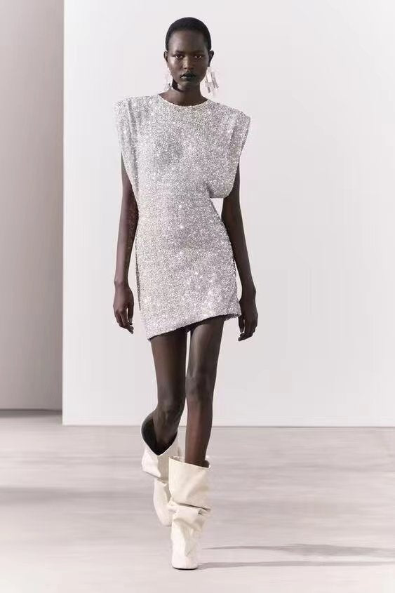 Women’s Sequin Evening New Year's Dress | Mini