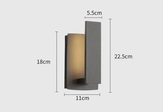 Minimalistic Waterproof LED Outdoor Wall Light for Modern Patios and Gardens