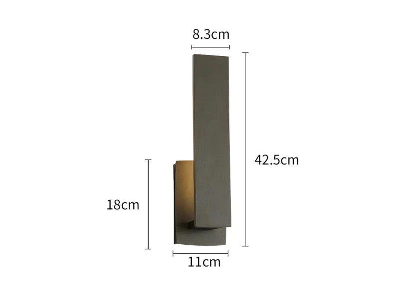 Minimalistic Waterproof LED Outdoor Wall Light for Modern Patios and Gardens