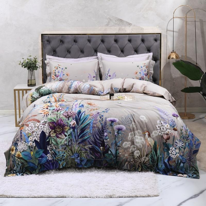 Luxurious Bed Linen Made from Egyptian Cotton with Floral Pattern – Soft and Breathable Design for Ultimate Sleep Comfort