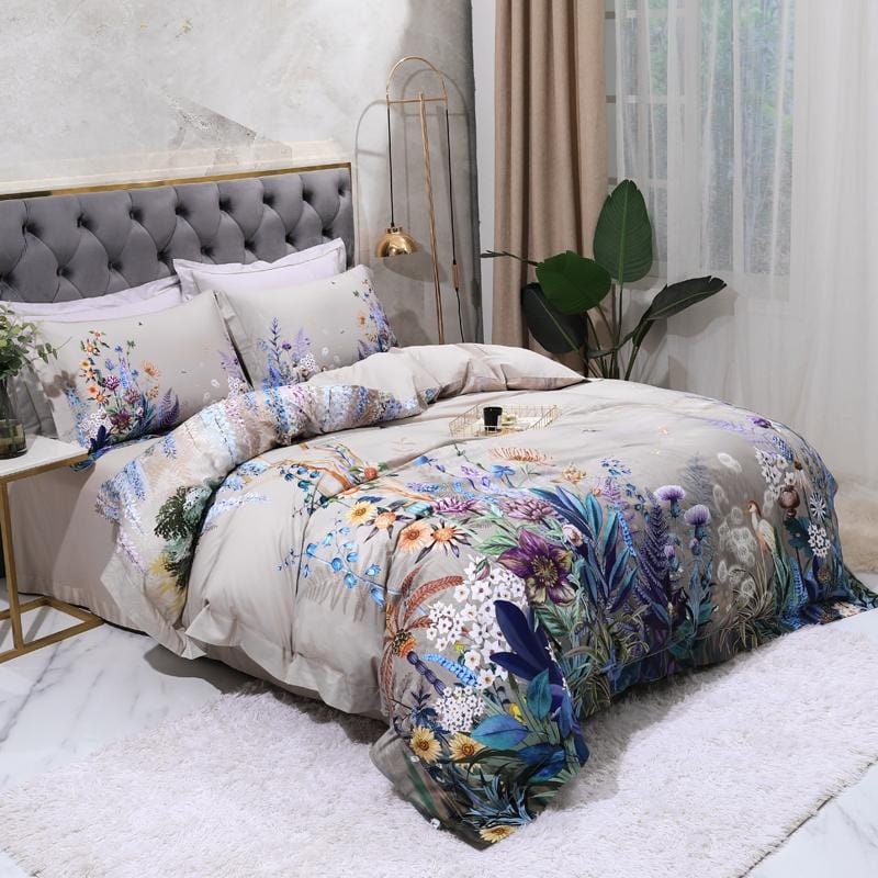 Luxurious Bed Linen Made from Egyptian Cotton with Floral Pattern – Soft and Breathable Design for Ultimate Sleep Comfort