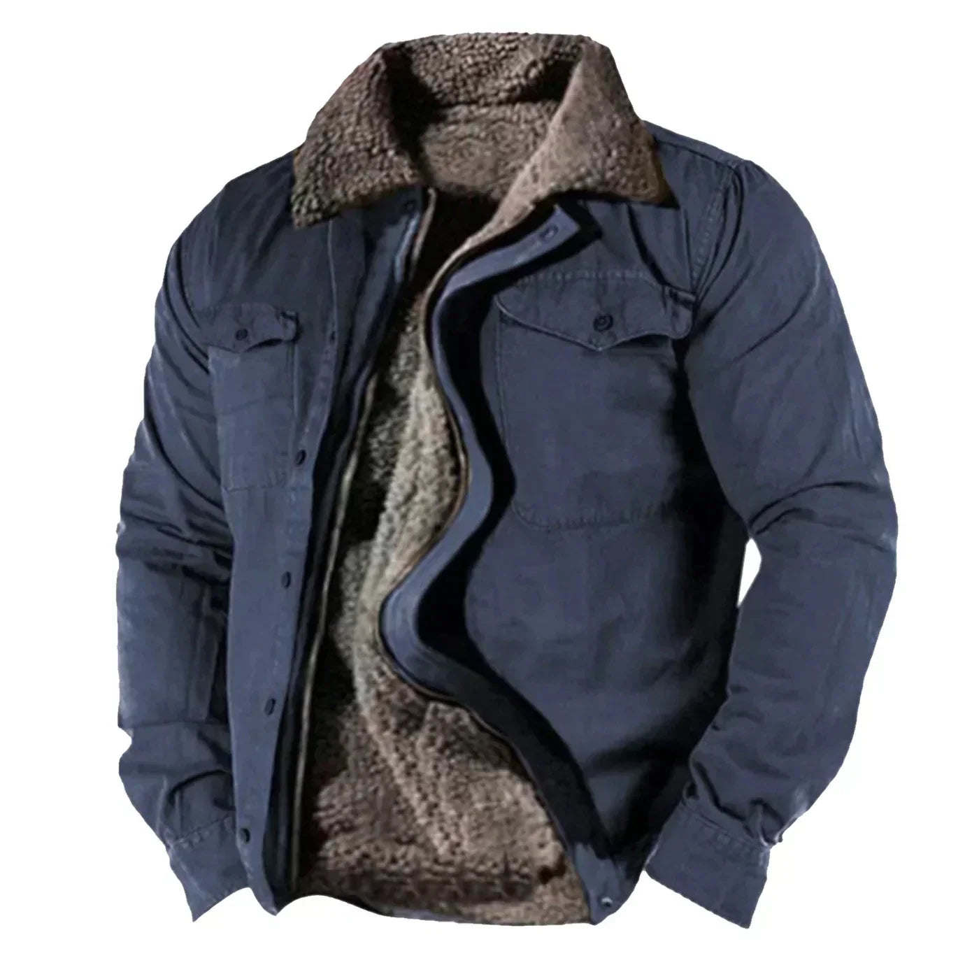 Men's Warm Winter Jacket | Buttoned