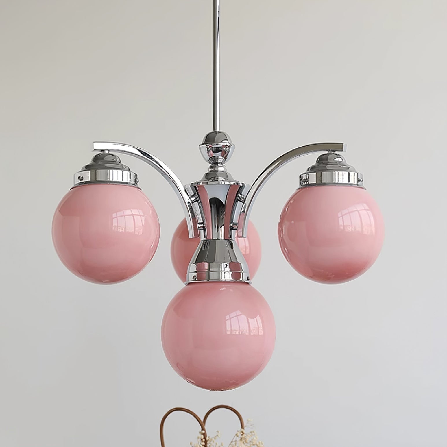 Classic Round Chandelier – Elegant Pendant Light with Globe Shades for Living Room