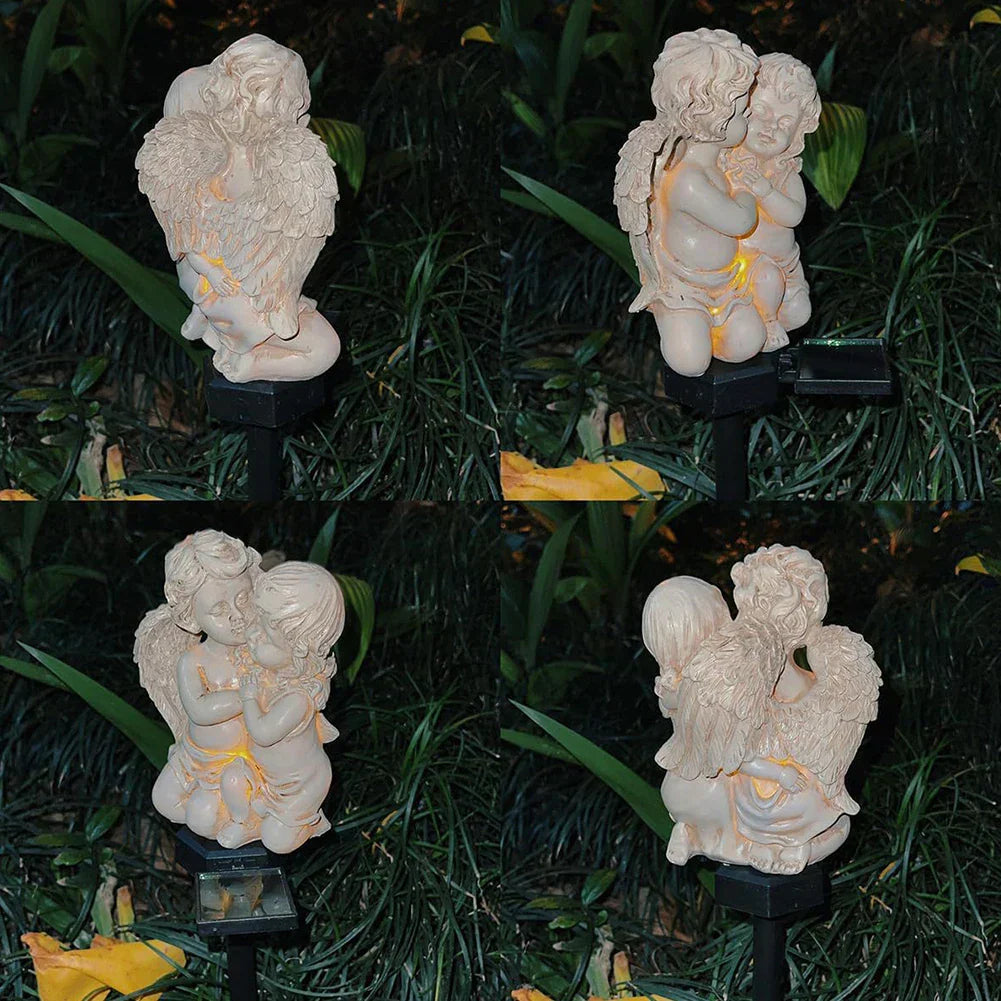 Angel Solar Light Made of Resin – Decorative Garden Lighting for Outdoors