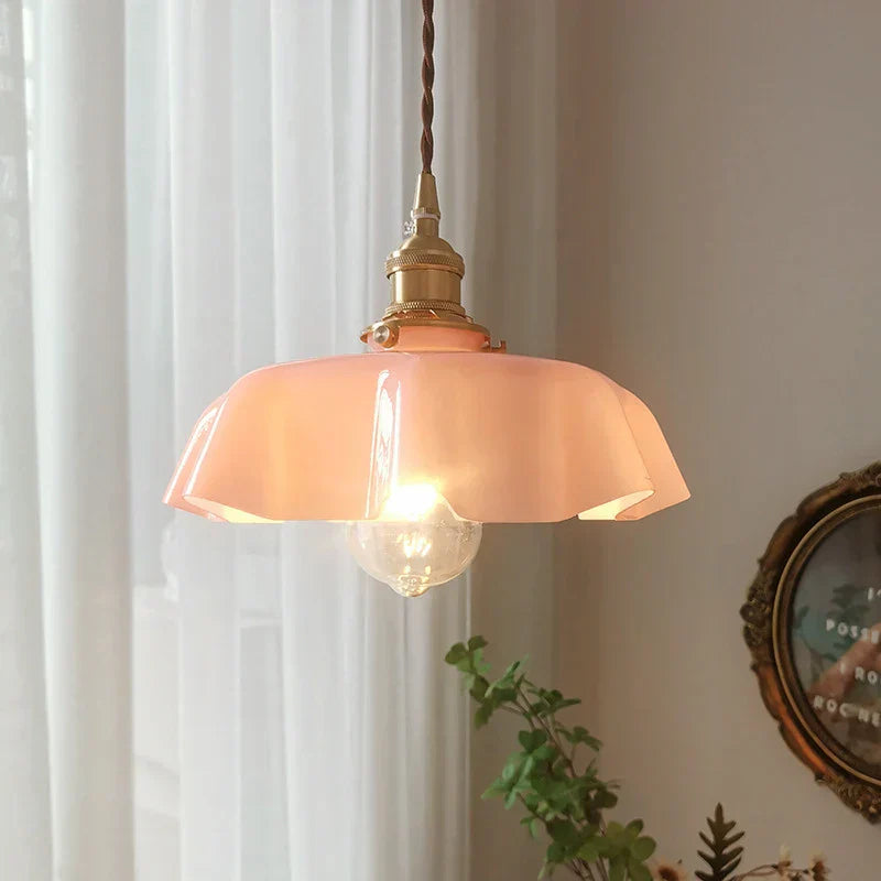 Brass Pendant Light in French Design – Elegant Ceiling Lamp for Living Room