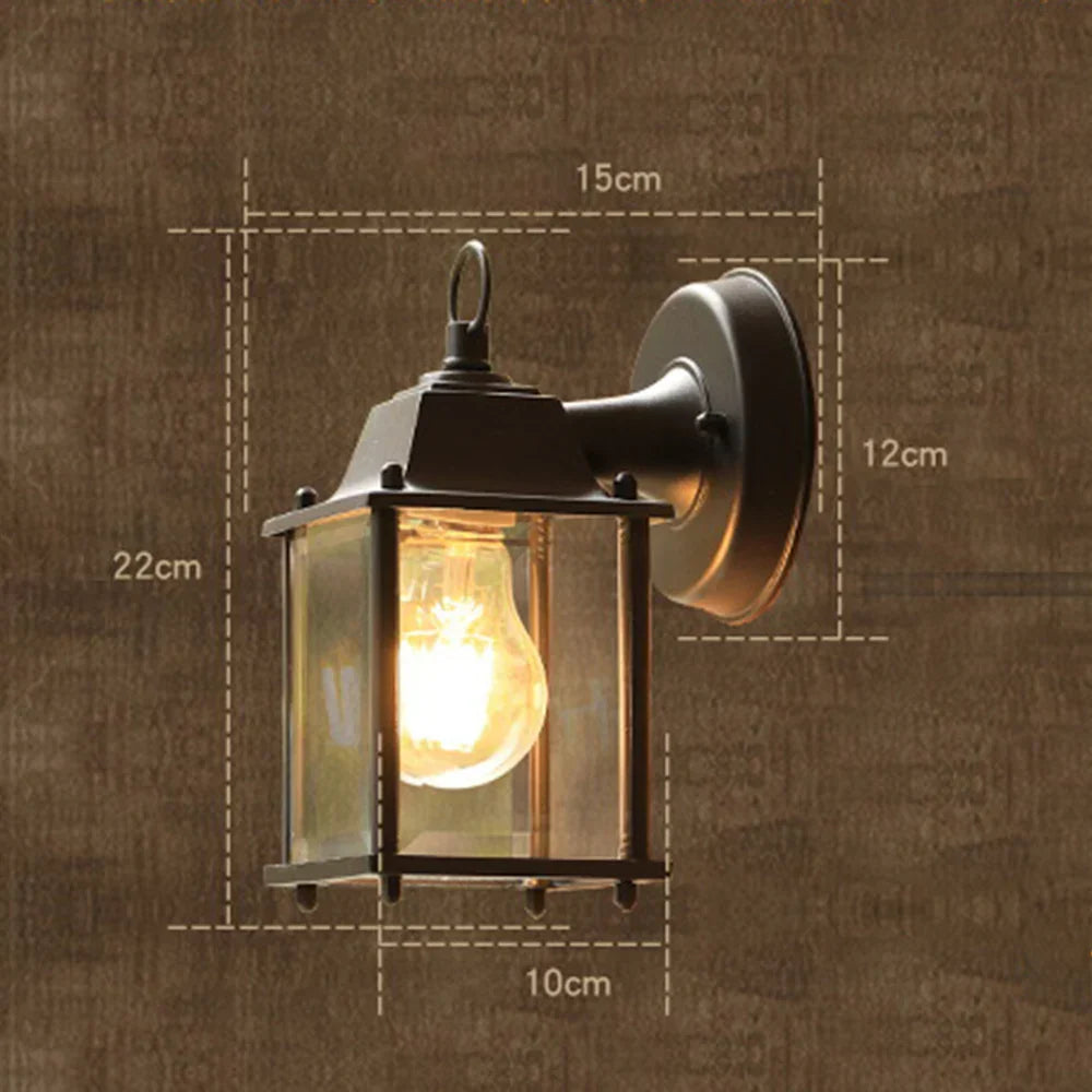 Retro Outdoor Wall Light – Weatherproof Wall Lamp for Garden and Terrace, Vintage Design