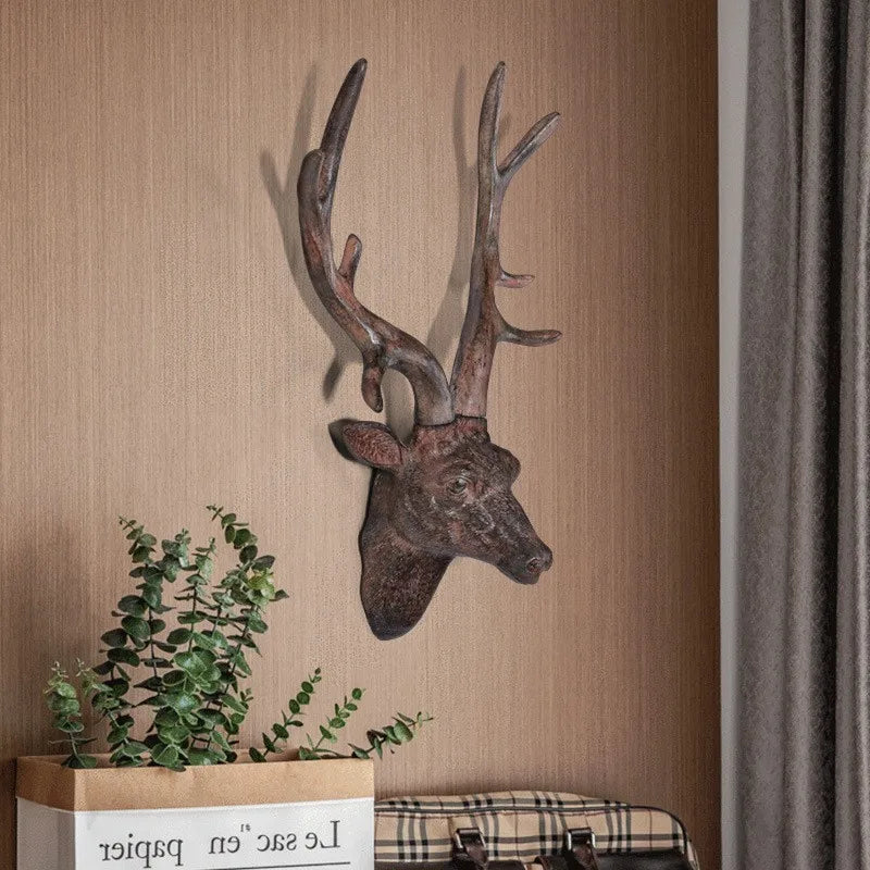 Rustic Deer Antler Wall Decoration – Realistic Decor for Living Room and Hallway