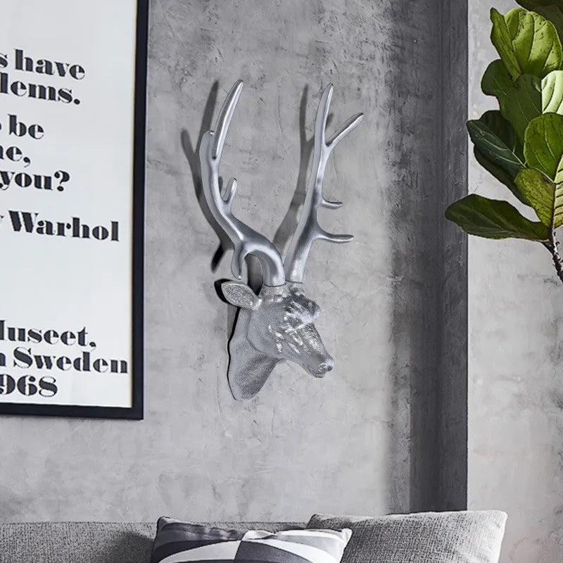 Rustic Deer Antler Wall Decoration – Realistic Decor for Living Room and Hallway