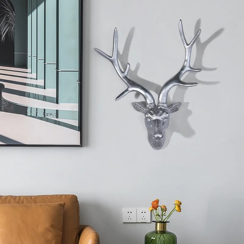 Rustic Deer Antler Wall Decoration – Realistic Decor for Living Room and Hallway