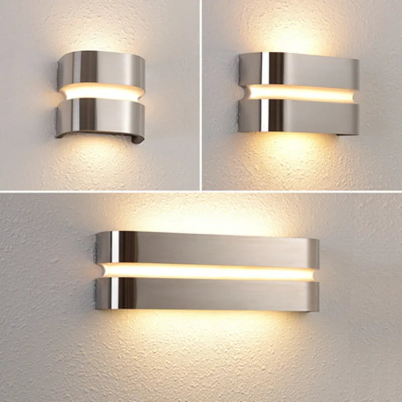 Stainless Steel LED Wall Light for Balcony and Terrace – Waterproof and Modern