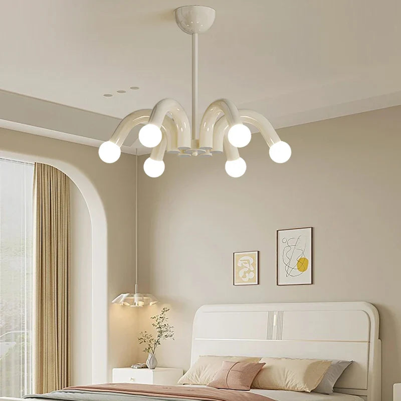 Playful Chandelier for Bedrooms and Children's Rooms – Colourful Ceiling Light with Modern LED Bulbs