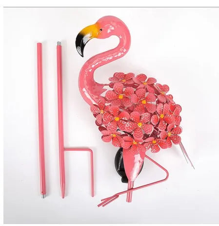 FlockingFiesta - Solar-Powered Flamingo Solar Flamingo Garden Figure – Solar-Powered LED Decorative Light for Outdoor Use