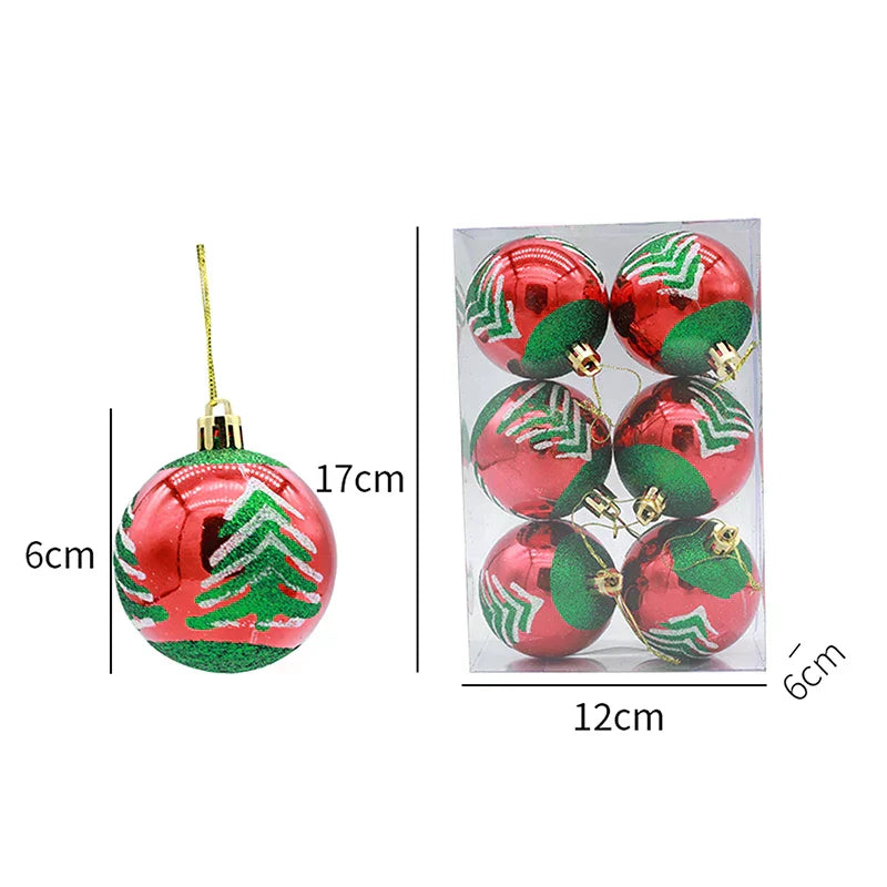 Elegant Snowflake Christmas Baubles Set – High-Quality Christmas Ornaments in Red, White, and Gold, Perfect for Festive Tree Decoration at Christmas