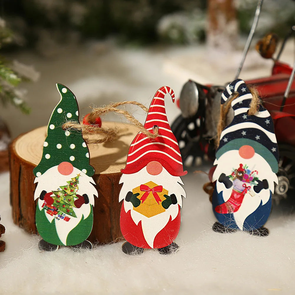 Christmas Wooden Ornaments – Festive Decor for Trees and Gift Wrapping