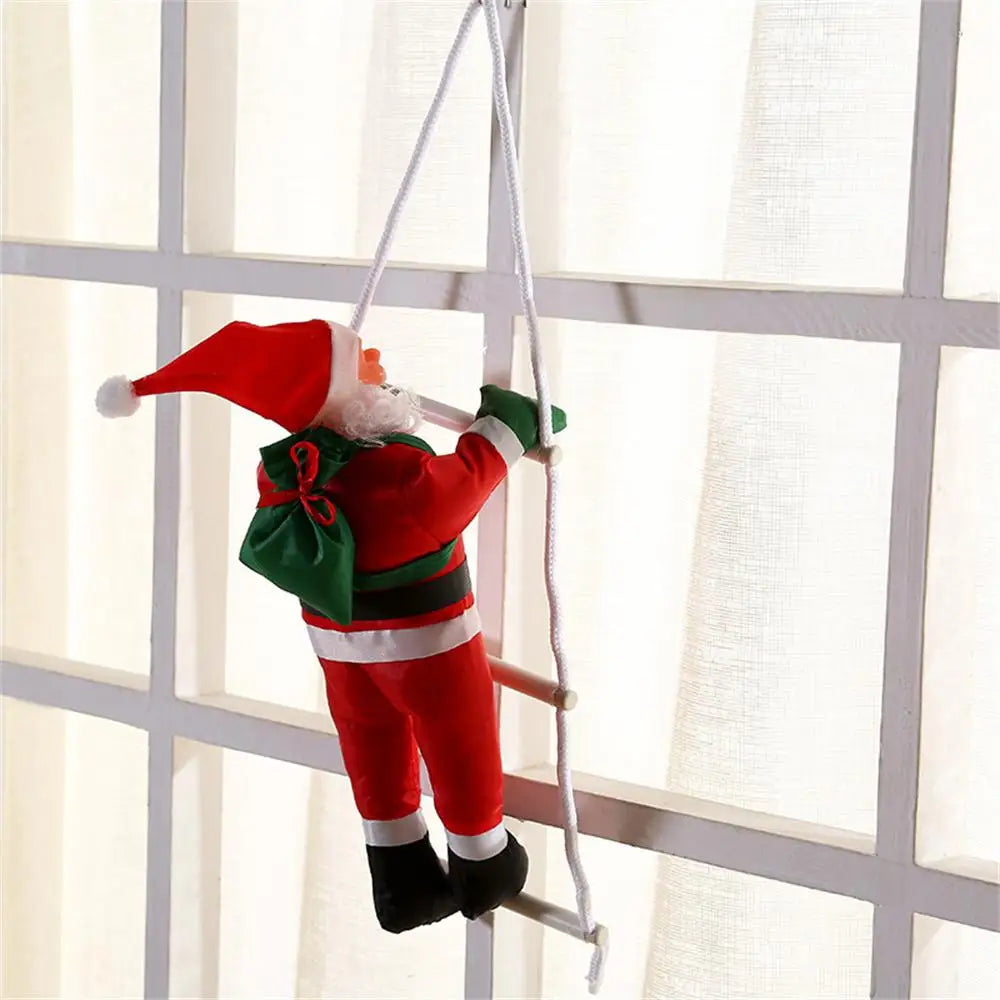 Climbing Santa Decoration Figure for Hanging – Festive Window Decoration for Christmas, Hanging Christmas Decor for Living Room and Windows