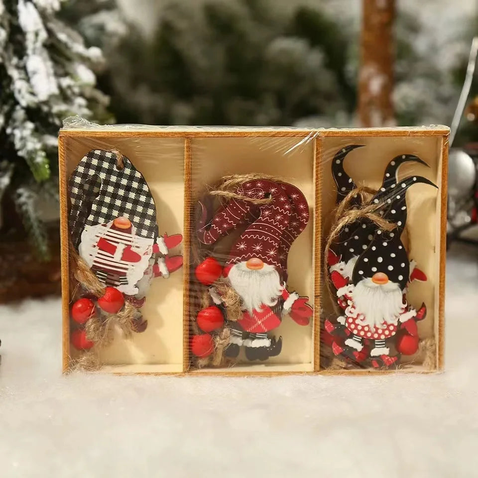 Christmas Wooden Ornaments – Festive Decor for Trees and Gift Wrapping