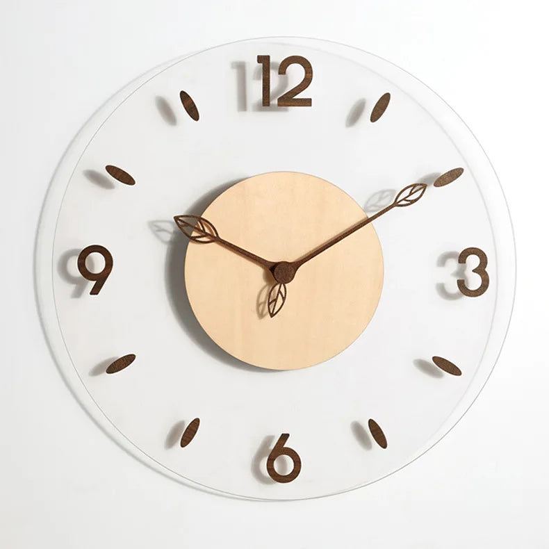 Modern Wall Clock Made of Walnut Wood – Stylish Wooden Wall Clock for Living Room and Office