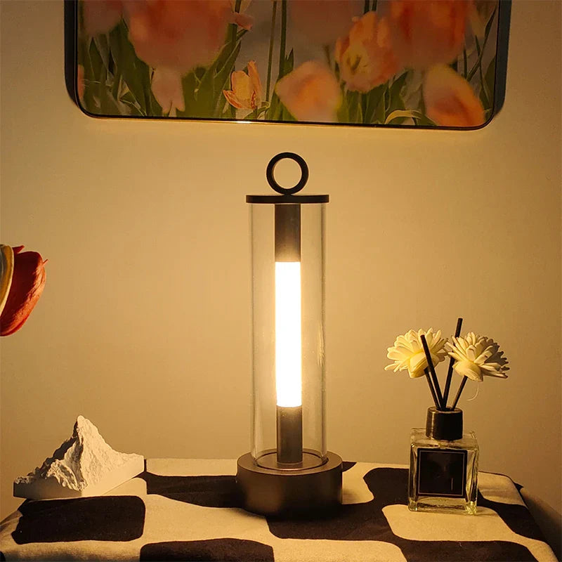 Rechargeable LED Table Lamp for Indoor and Outdoor Use - Portable Decorative Lamp with USB Connection, Perfect for Balcony & Garden