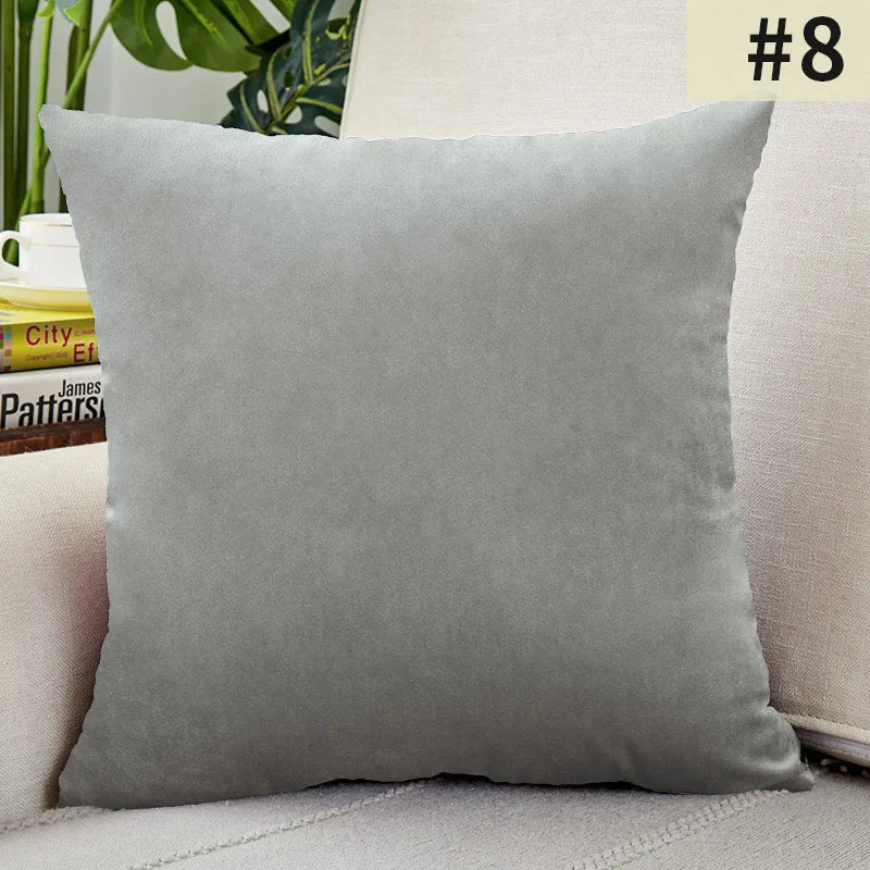 Simple Velvet Cushion Cover – Stylish Pillowcase for Living and Bedroom Decoration