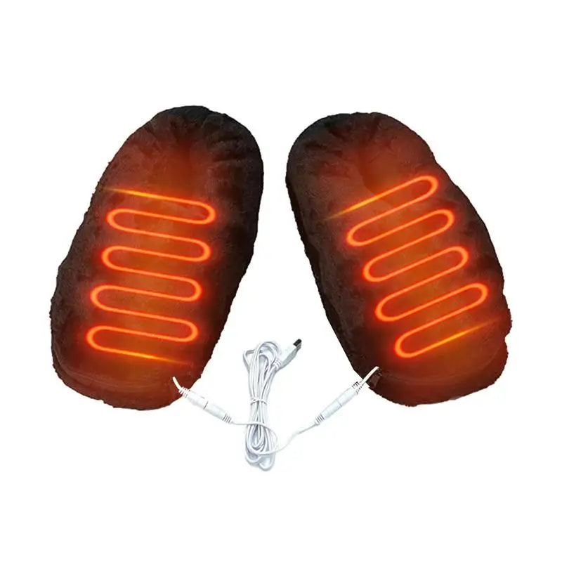 USB Heated Slippers – Warm Slippers for Men and Women, Ideal for Winter, Cozy Foot Warmers with Heating Function for Home