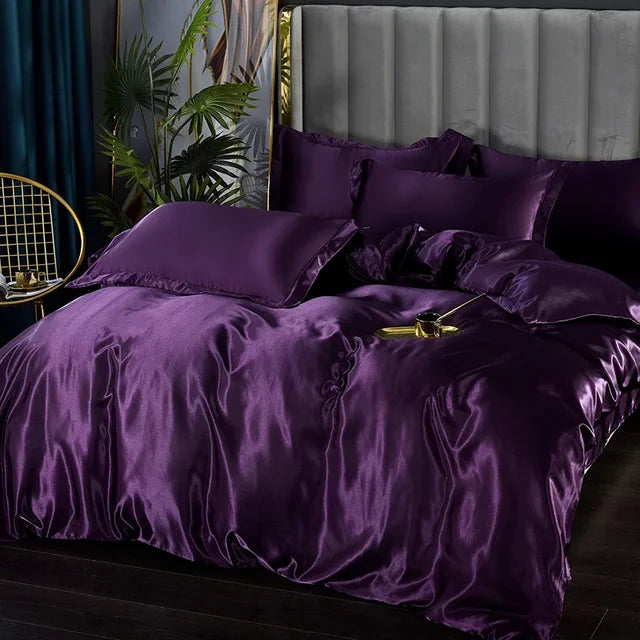 Satin Bedding Set – Soft, Shiny Bed Sheets for Comfort and Elegance, Ideal for Skin and Hair Care, Luxurious Sleep Experience Every Night