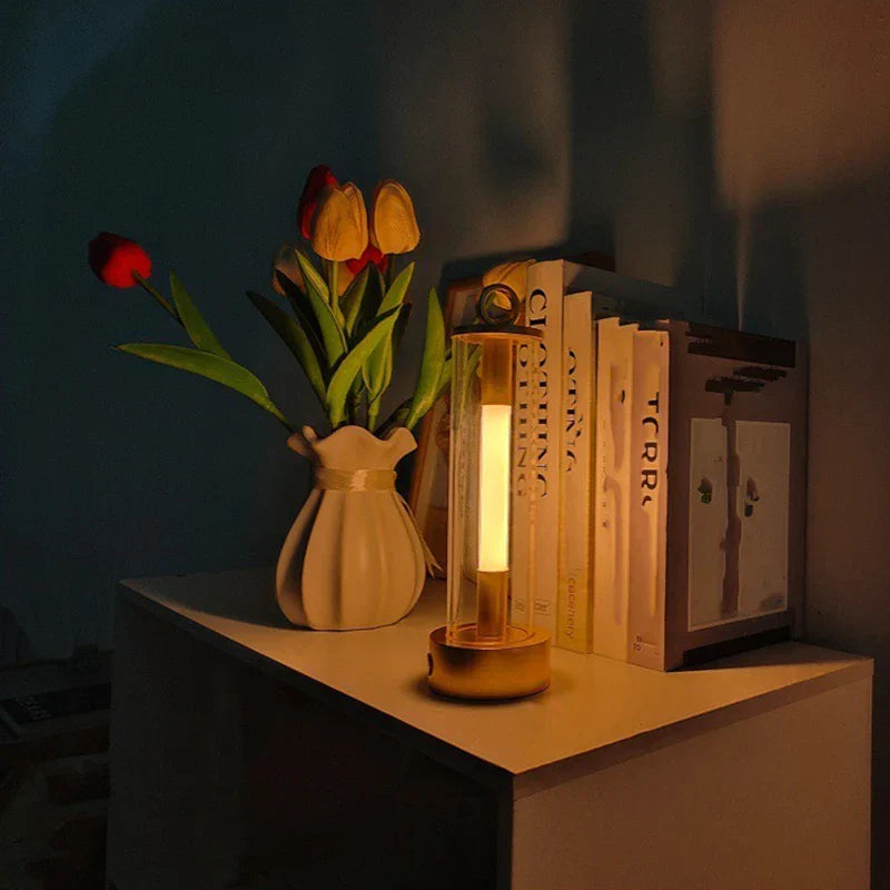 Rechargeable LED Table Lamp for Indoor and Outdoor Use - Portable Decorative Lamp with USB Connection, Perfect for Balcony & Garden