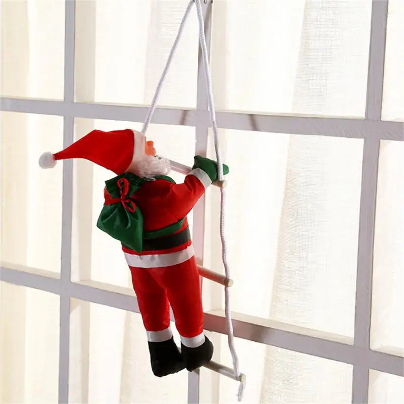 Climbing Santa Decoration Figure for Hanging – Festive Window Decoration for Christmas, Hanging Christmas Decor for Living Room and Windows