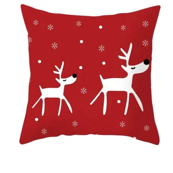 Christmas Cushion Covers Set – Elegant Christmas Decoration for Sofa and Living Room, Festive Cushion Covers 45x45 cm, High-Quality Cotton