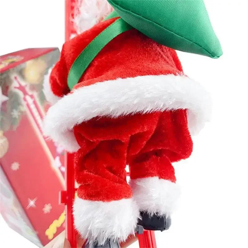 Santa Claus on Ladder – Funny Climbing Christmas Decoration for Home