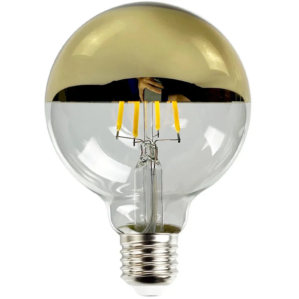 Vintage LED Bulb – Retro Table Lamp with Wooden Base