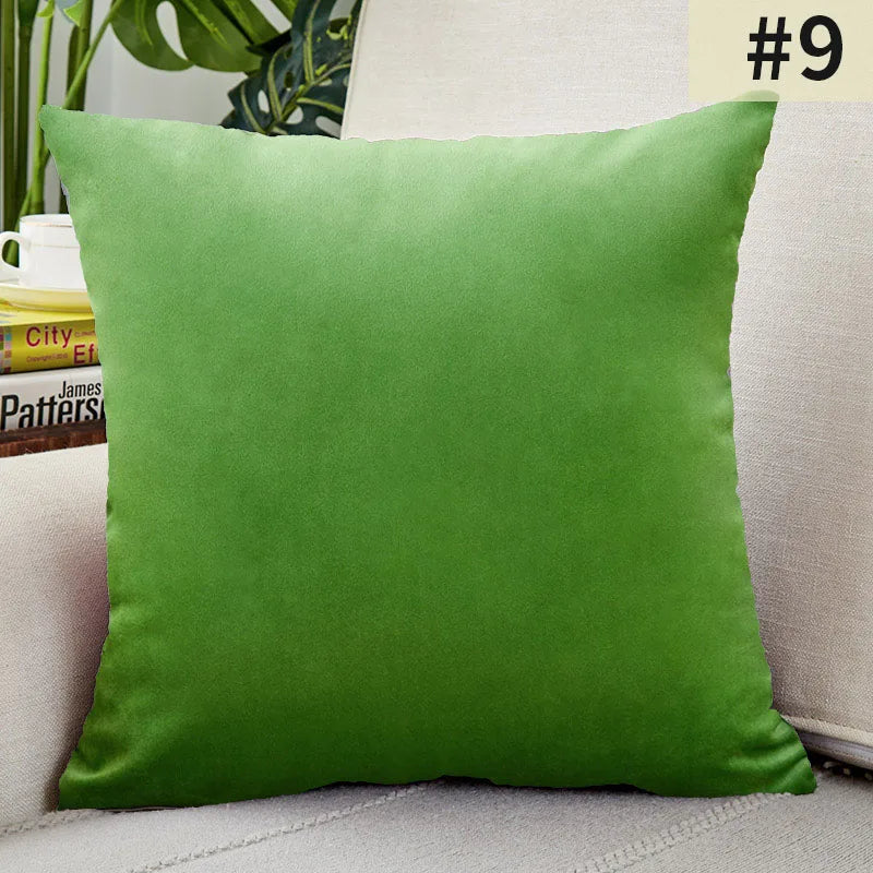 Simple Velvet Cushion Cover – Stylish Pillowcase for Living and Bedroom Decoration