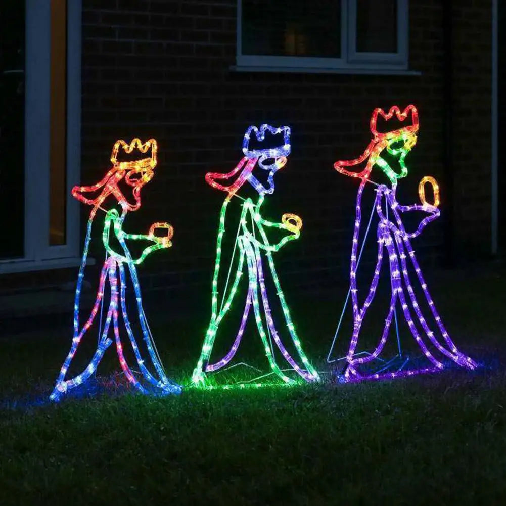 LED Christmas Lighting Three Wise Men – Outdoor Light Figure for Garden and Home