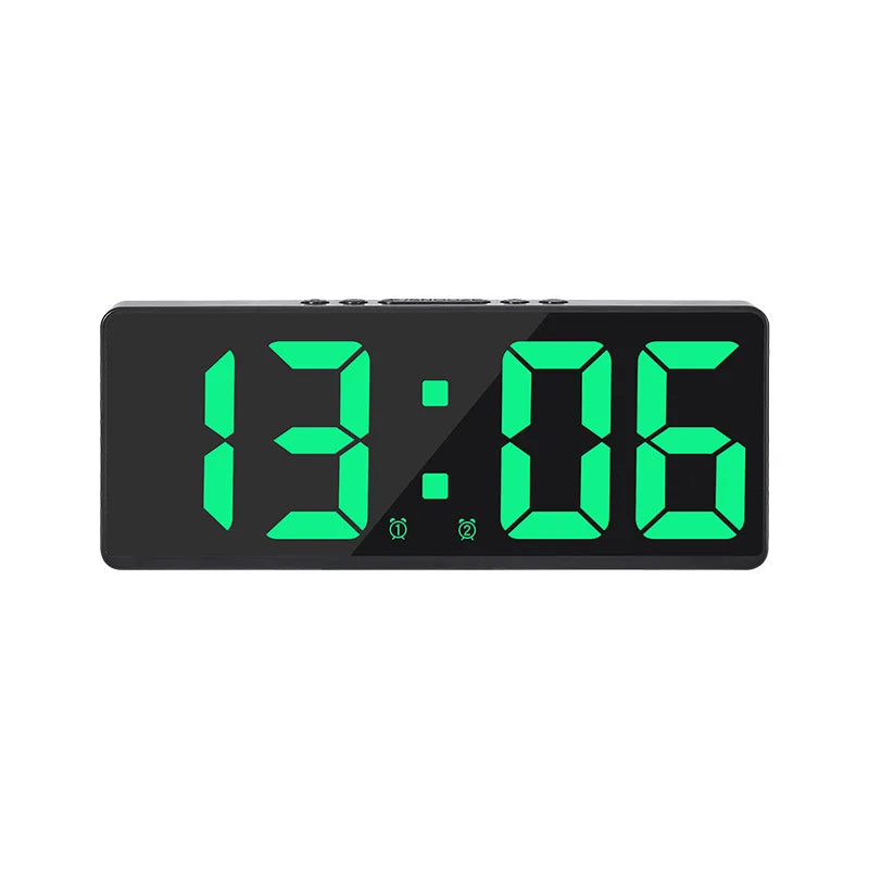 Digital LED Alarm Clock with Voice Recognition, Silent Night Mode, and Large Digital Display – Perfect for Bedroom and Office