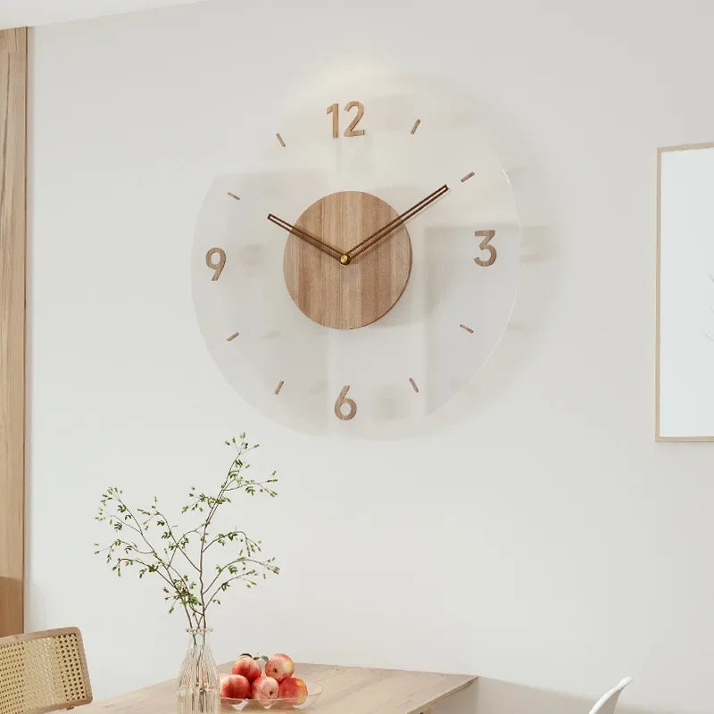 Modern Wall Clock Made of Wood – Minimalist and Elegant Design for Living Room