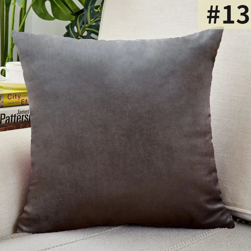 Simple Velvet Cushion Cover – Stylish Pillowcase for Living and Bedroom Decoration