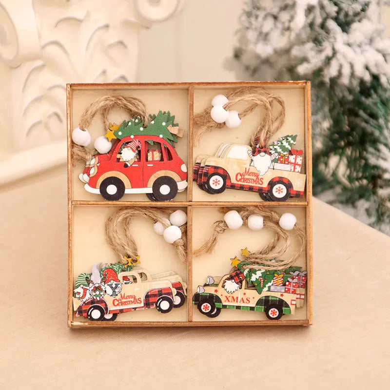 Christmas Wooden Ornaments – Festive Decor for Trees and Gift Wrapping