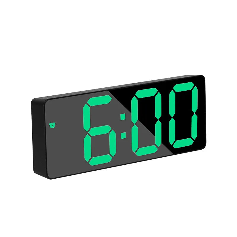 Modern Electronic Mirror Alarm Clock with LED Display, Alarm Function, and Temperature Display – Stylish Digital Clock for Bedroom and Office