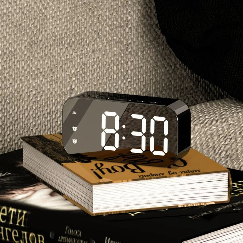 Modern LED Alarm Clock with Temperature Display and Dual Alarm Function – Perfect for Bedroom, Office, and as a Stylish Nightstand Decoration